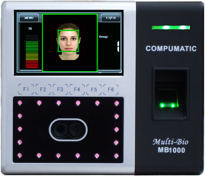Compumatic Multi-Bio MB1000 Biometric Facial Recognition and Fingerprint Time Clock