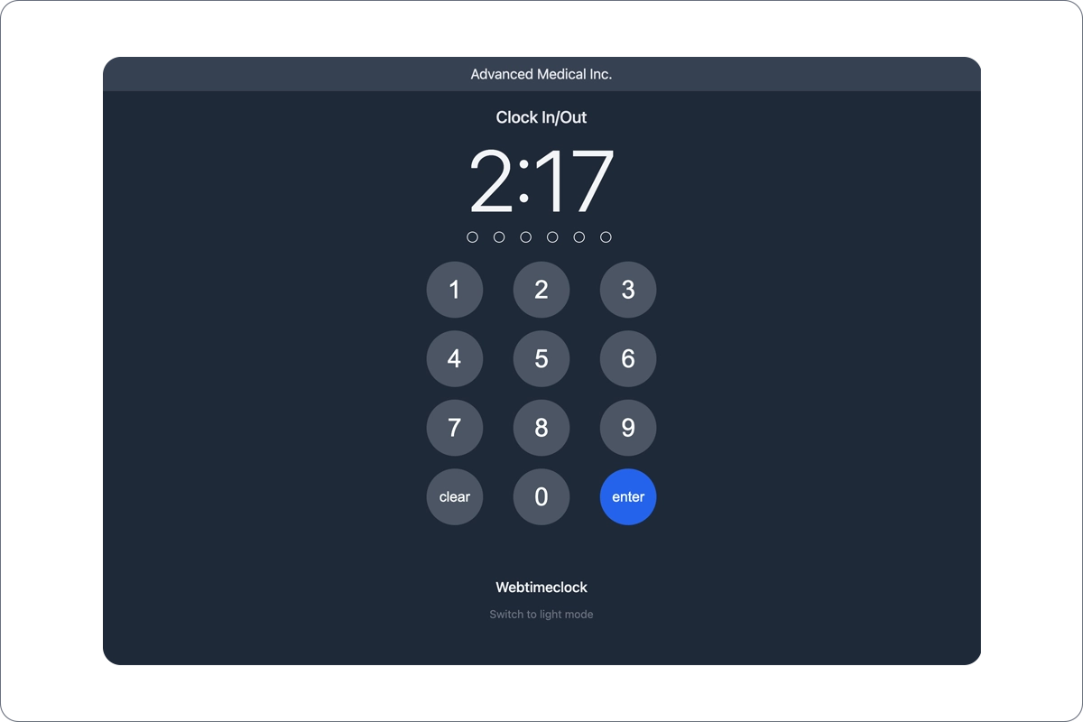 Kiosk clocking